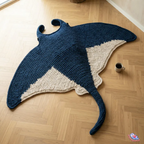 Giant Crochet Manta Ray Floor Pillow