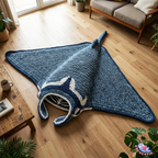 Giant Crochet Manta Ray Floor Pillow