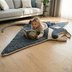 Giant Crochet Manta Ray Floor Pillow