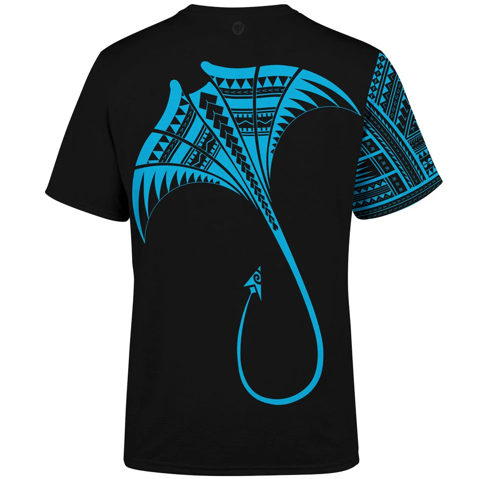 T-Shirt: Electric Blue Manta Rays