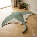 Giant Crochet Manta Ray Floor Pillow